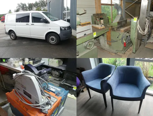 Bild von Auktion Insolvenzauktion Objekt Shop - Gabelstapler, Maschinen, Werkzeug, Messestandelemente