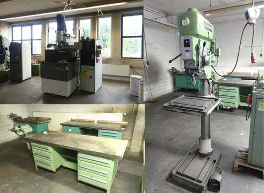 Bild von Auktion Geschäftsaufgabe Formenbau Köhler - ABUS-Kran, Maschinen, Werkbänke uvm.