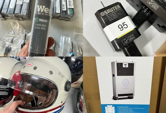 Bild von Auktion Lagerbereinigung Motorradhelme - Ausstattung für Industrie, Werkstatt und Lager - Haus und Garten u.v.m.