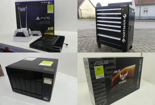 Bild von Auktion Technik und Haushalt - Apple, Notebook´s, Badzubehör, Gamingstuhl, Display, Deko