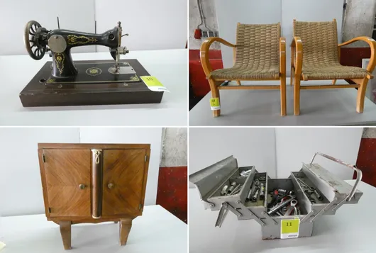 Bild von Auktion Mischauktion - Werkzeug, Vintage-Möbel, Teppiche, Dekoration
