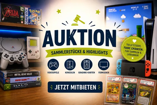 Bild von Auktion Videospiele, Retro Konsolen, PSA Karten, Sammelkarten, Fernseher uvm.