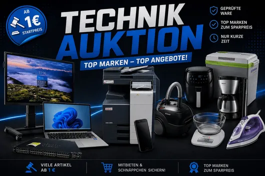 Bild von Auktion Lagerbereinigung Elektronikartikel - Apple - Servertechnik - Smartphones - Notebooks - Haushaltsartikel u.v.m.