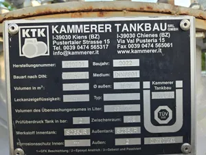 KAMMERER Doppelöltank (leer und gereinigt) mit Druck-Leckanzeige DL330