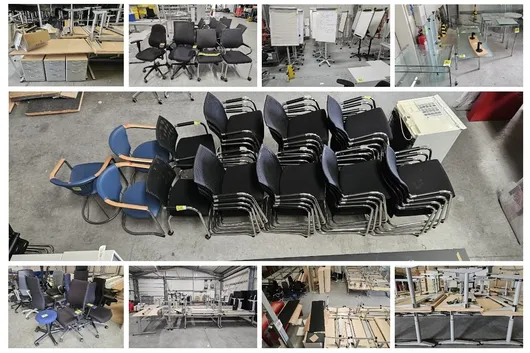 Bild von Auktion Lagerbereinigung Büromöbel – elektrische Schreibtische von Linak & Steelcase, Vitra Meda Chairs, Züco Sofas, Bürostühle u. v. m.