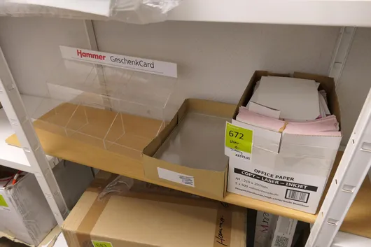 Set di materiale per ufficio, 3 pezzi (carta per ufficio, espositore in acrilico, cartelli sconto, cartellini prezzo in acrilico)