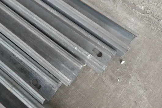 Lot of metal rails