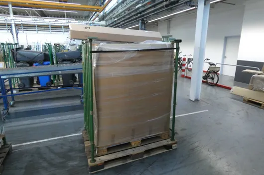 Lot of scanner rails, with rack