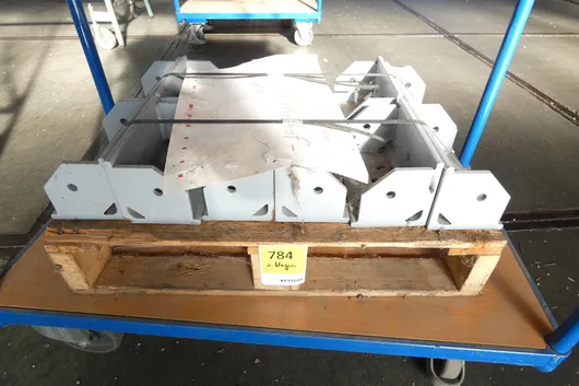 Lot of industrial brackets, with pallet