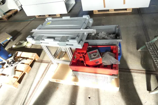 Industrial supplies lot, with pallet