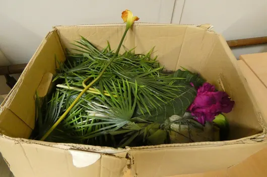Lot of artificial flowers