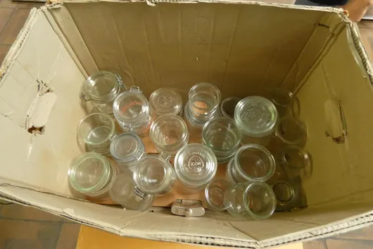 Lot of preserving jars