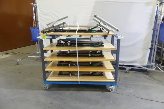 Lot of tables, with trolley