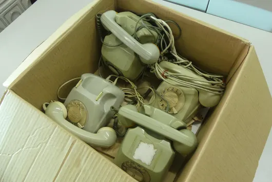 Lot of vintage telephones