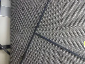 Teppich, grau/weiß, Rautenmuster