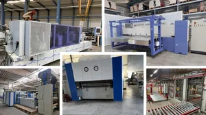 Holzbearbeitungsmaschinen - Kantenanleimmaschine - Abstapelungsanlage - Vakuumpresse - Furnierschere - Membranpresse