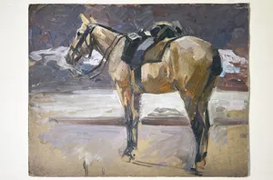Andreas Bach - Gesatteltes Pferd