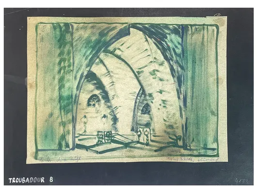 Heinz Grete - Színpadi tervezet Troubadour 8