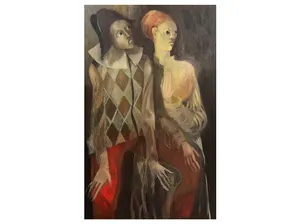 Helmut Wellschmidt - Harlekin mit Frau