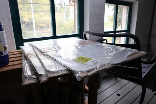 6 x Treager aluminium fedtopsamlingsbakker
