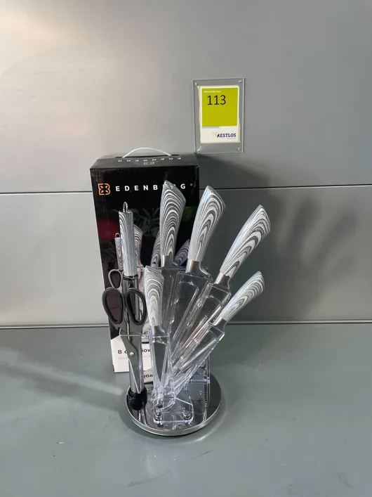 Original Edenberg kitchen knife set with rotating stand