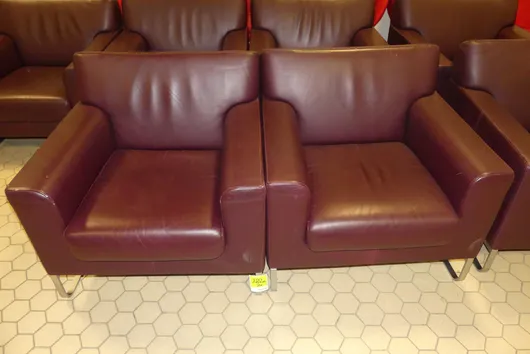 2x Walter Knoll - Nojatuoli, viininpunainen