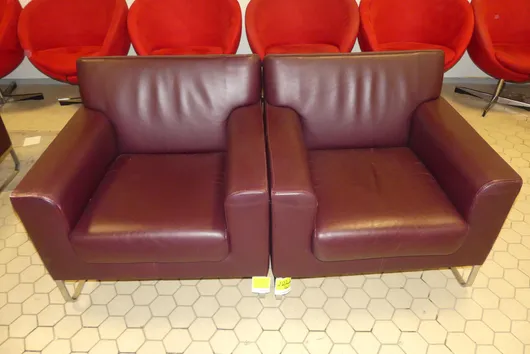 2 шт. Walter Knoll - крісла, винно-червоні