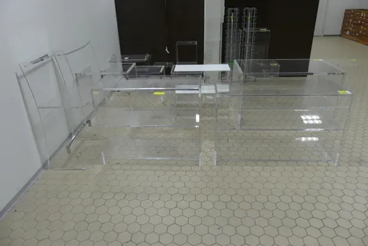 3x Étagère transparente